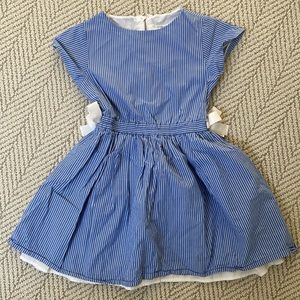 Crewcuts blue and white striped dress